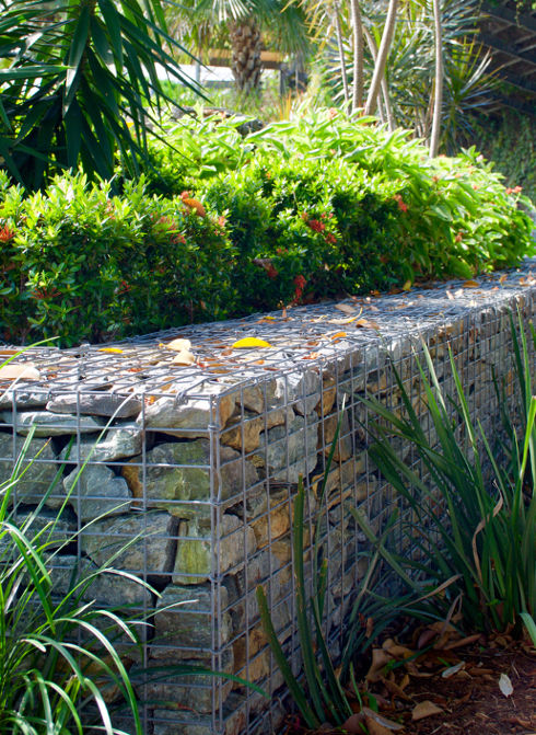 gabions. garden edge ideas.