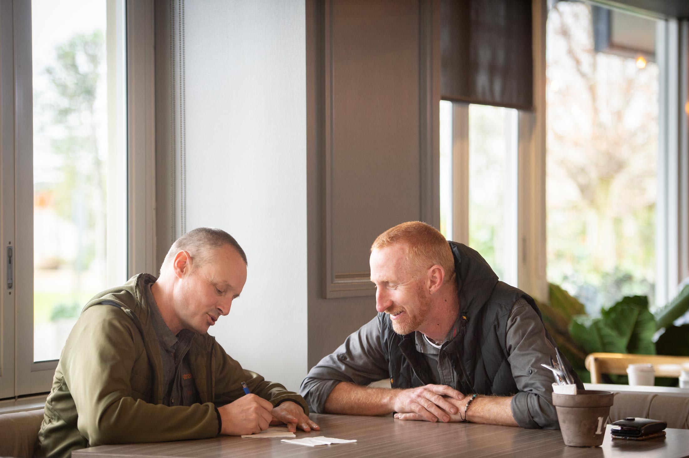 Straightcurve Garden Edging Founders Joeri & Dan Working On New Product Designs