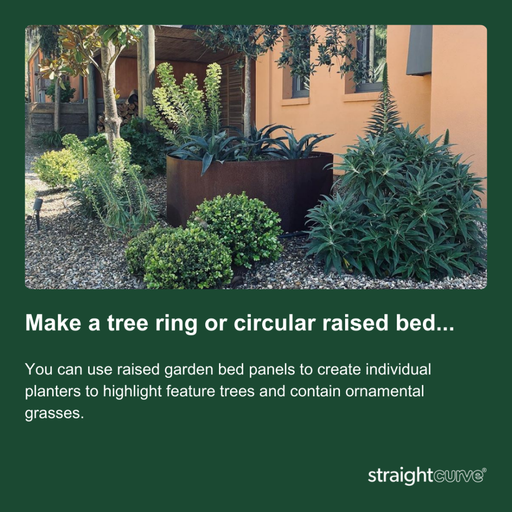 Make a tree ring or circular raised bed