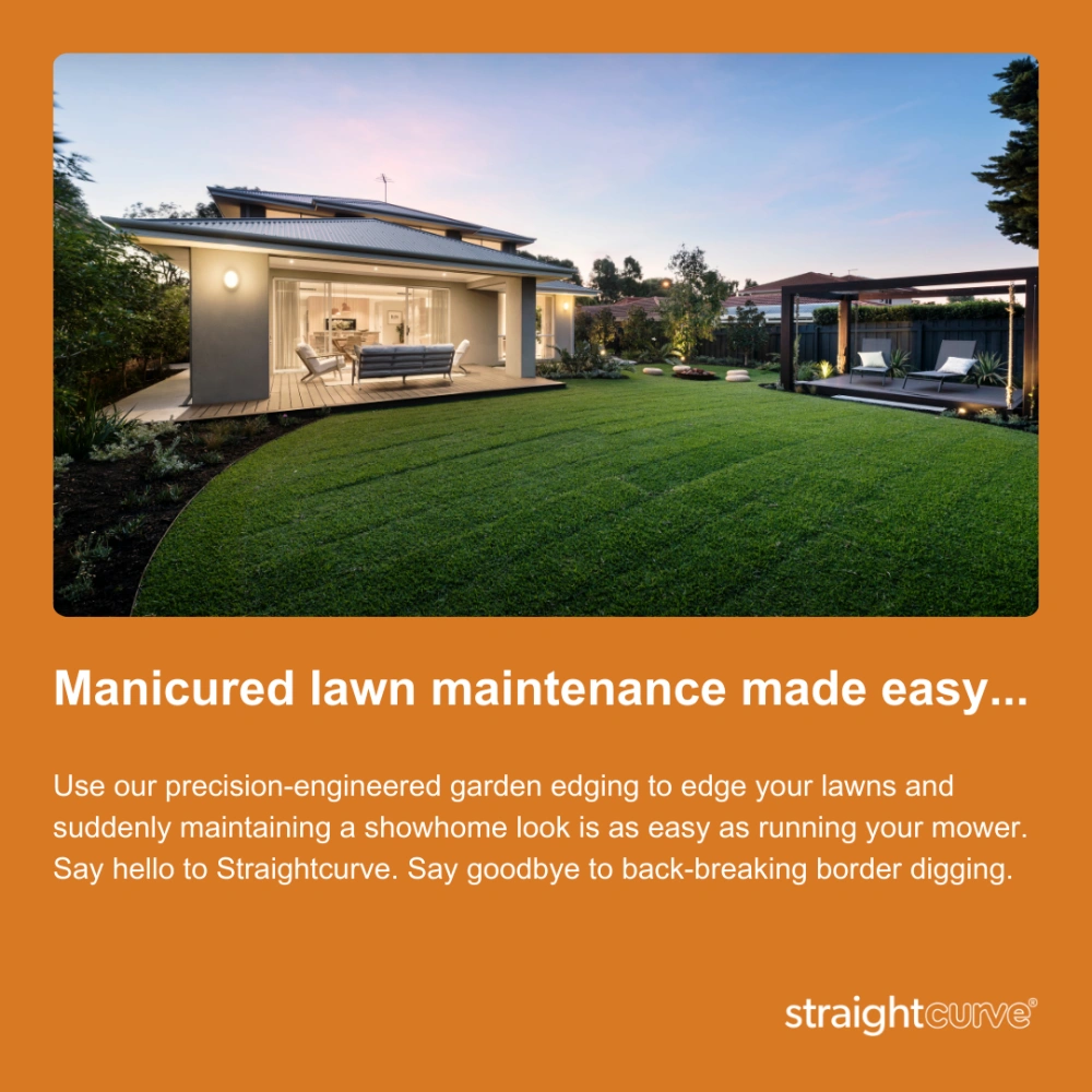 Quality steel garden edging makes lawn maintenance easier