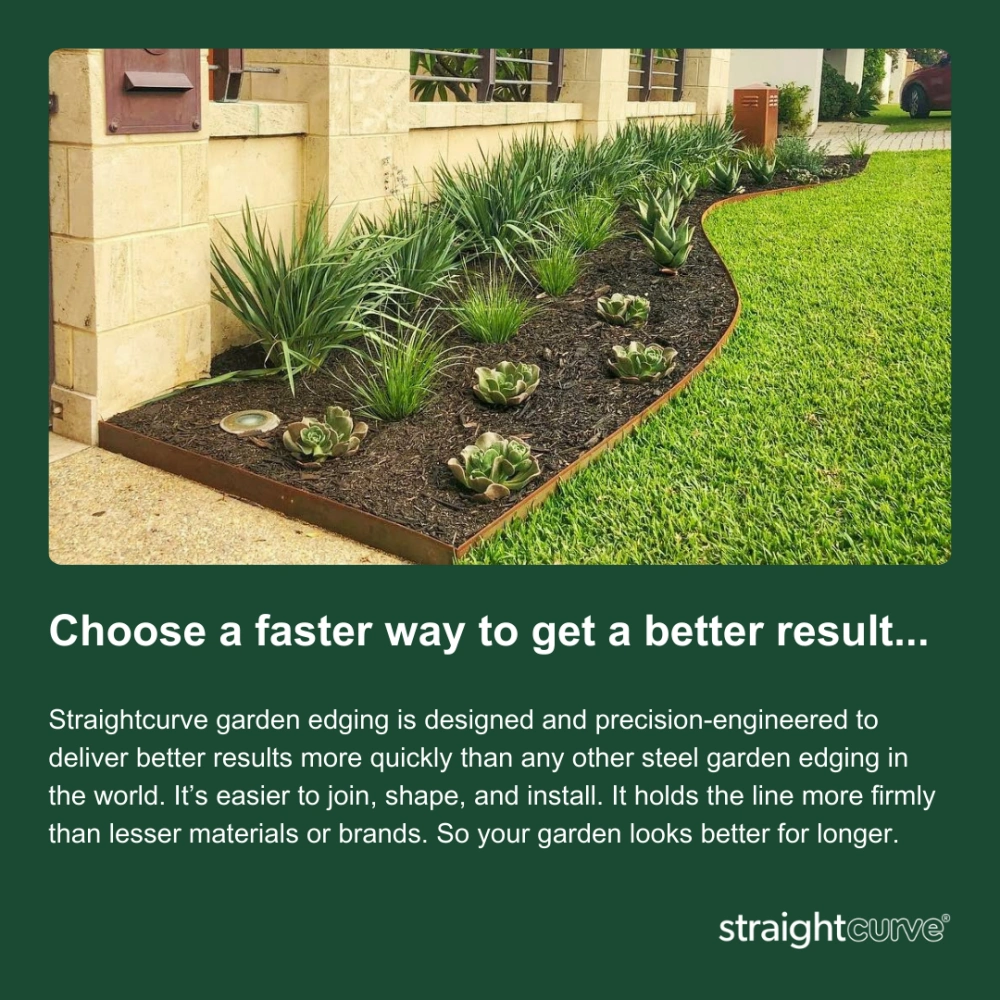 Precision engineered garden edging produces a better landscaping result