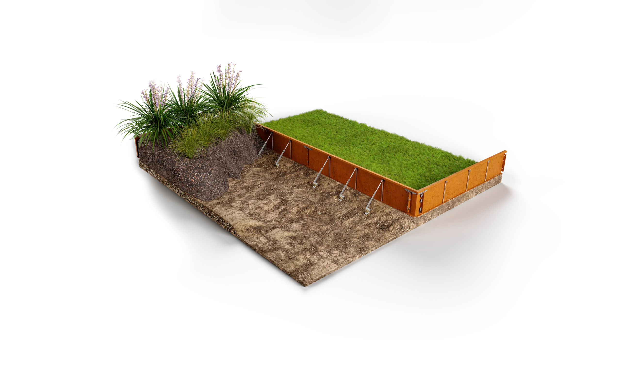 ZeroFlex Raised Garden Bed 400mm high Straightcurve AU