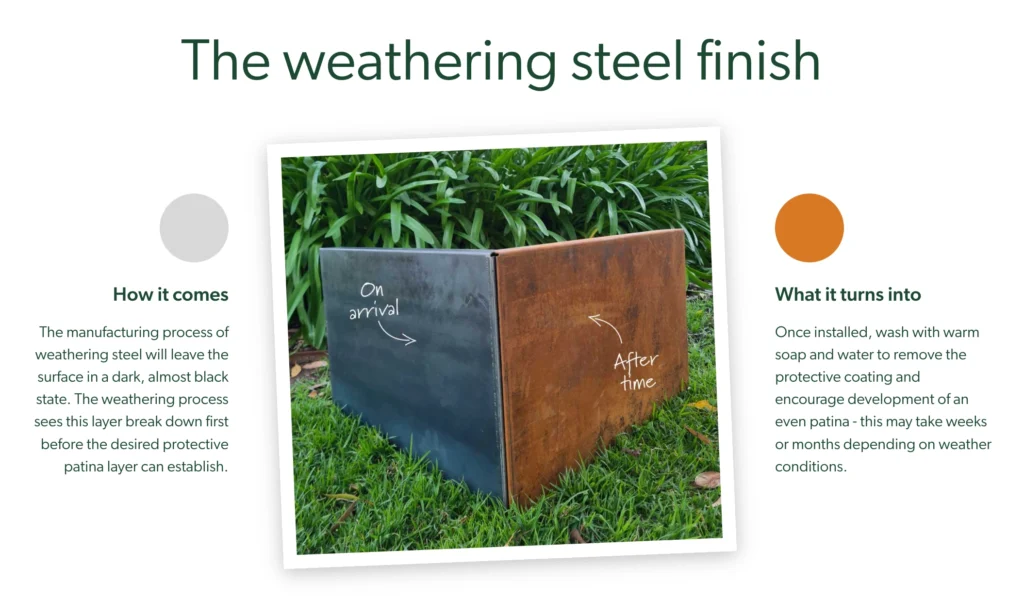 Straightcurve Weathering Steel - Material Finish