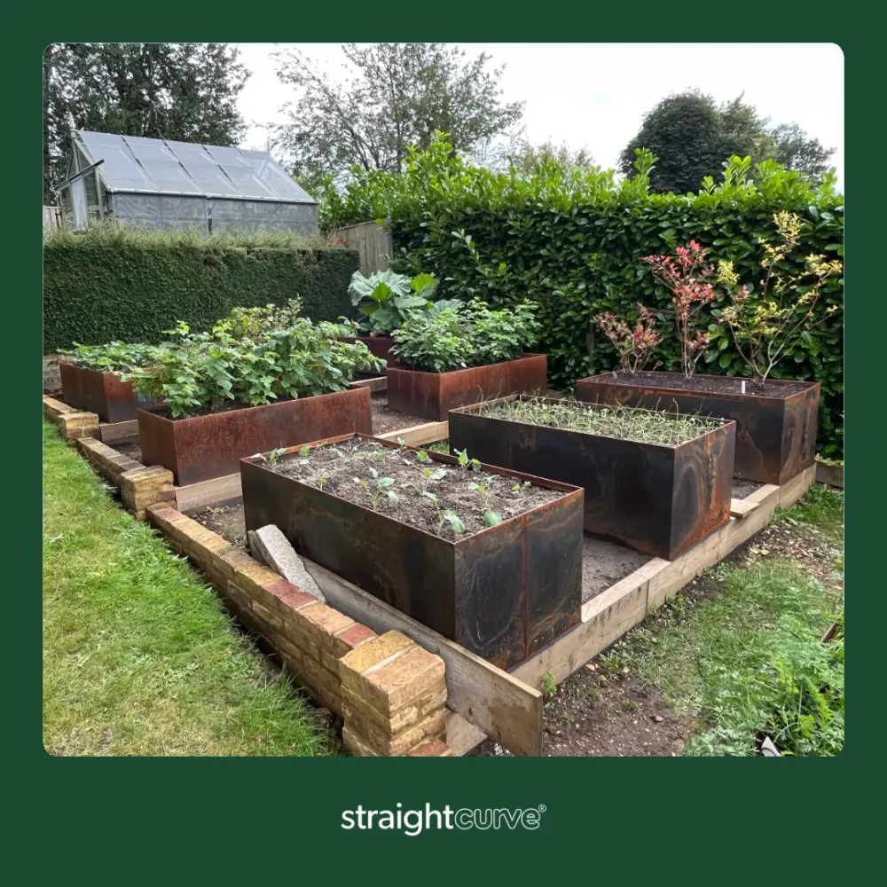 DIY steel vegetable planter box, built to last with Straightcurve panels, no timber rot or annual maintenance required