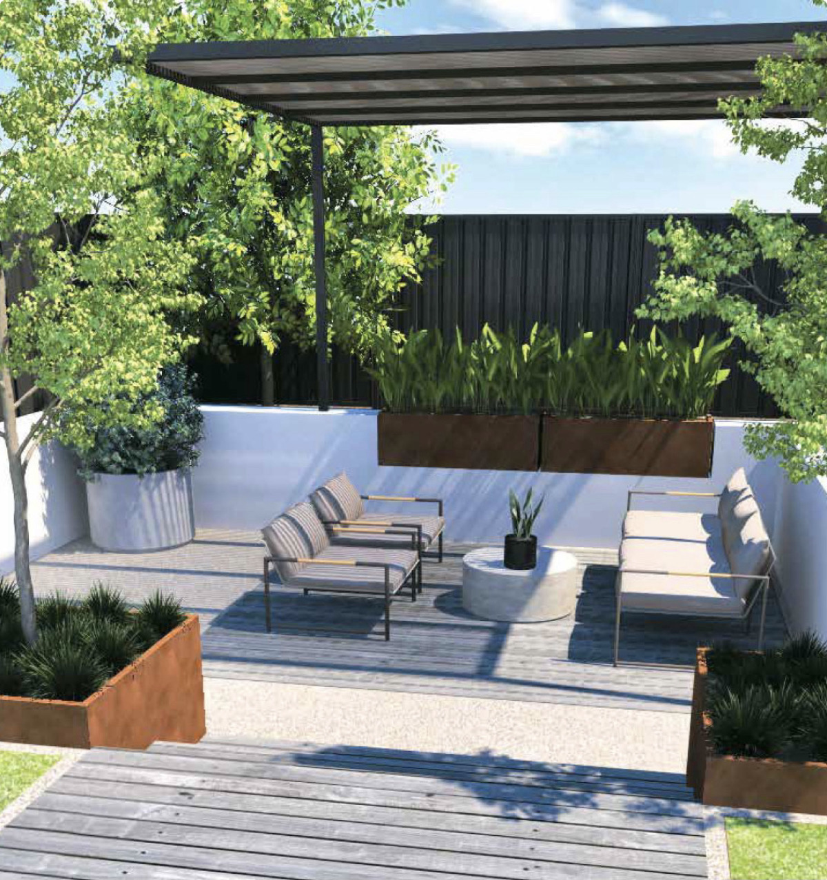 Urban garden case study, raised beds transforming a small city plot into a productive and attractive growing space