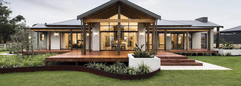 Corten Steel Edging Raised Garden - Rural Building Company Display Home